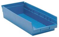 9LG51 Shelf Bin, 17-7/8L x 8-3/8W, Blue