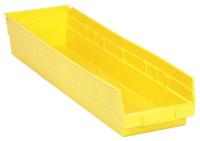 9LG54 Shelf Bin, 23-5/8L x 6-5/8W, Yellow