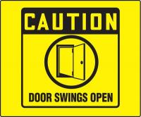 13R221 Caution Sign, 7 x 12In, BK/YEL, ENG