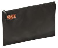 9LLA7 Nylon Zipper Storage Bag, Black, 17 x12 In
