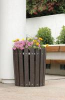 9E854 Planter, Small Round, Cedar, 18x28In