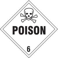 8T321 Vehicle Placard, Poison w Pictogram, PK10