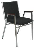 9LVA0 Guest Chair, Stack, Charcoal