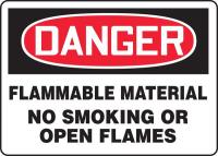 8MYF1 Danger No Smoking Sign, 10 x 14In, PLSTC