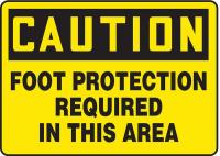 9M847 Caution Sign, 10 x 14In, BK/YEL, Self-ADH