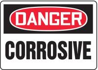 8DKY1 Danger Sign, 10 x 14In, R and BK/WHT, AL