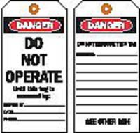 9MAX6 Danger Tag, 5-3/4 x 3 In, 3/8 In, PK10