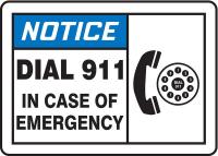 9MCG5 Notice Emergency Sign, 10 x 14In, PLSTC