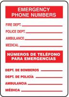 8CYW0 Emergency Sign, 14 x 10In, R/WHT, POL THN