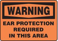 9F760 Warning Sign, 7 x 10In, BK/ORN, ENG, Text