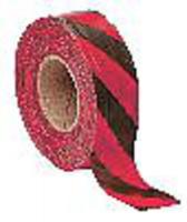9MEN6 Flagging Tape, Red/Black, 300ft x 1-3/16In