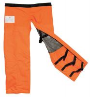 9MVN6 Chain Saw Chaps, 32 In. L, Orange, Nylon