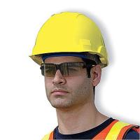 9MXL8 Hard Hat, FrtBrim, Slotted, 4Rtcht, Yellow