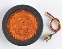 9NL40 Warning Light, Round, Flashing LED, Amber