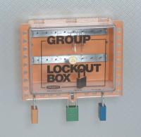 8UVU0 Group Lockout Box, 27 Locks Max, Yellow