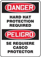 9M858 Danger Sign, 14 x 10In, R and BK/WHT, Text