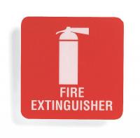 8TJZ0 Fire Extinguisher Sign, 5-1/2 x 5-1/2In