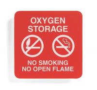 9NTF8 No Smoking Sign, 5-1/2 x 5-1/2In, WHT/BK