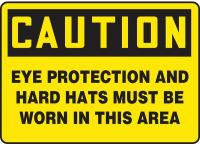 9MAK4 Caution Sign, 10 x 14In, BK/YEL, AL, ENG