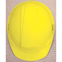 9U904 Hard Hat, FrtBrim, Slotted, 4Rtcht, Yellow