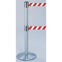 9NWG1 Dual-Line Post, Red/White Diagonal