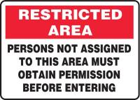 8DPD5 Admittance Sign, 7 x 10In, R and BK/WHT, AL