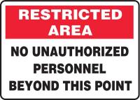 8MVZ1 Admittance Sign, 10 x 14In, R and BK/WHT