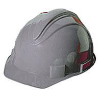 9NXZ0 Hard Hat, FrtBrim, Slotted, 4Rtcht, Gray