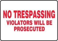 9NYC6 Admittance Sign, 10 x 14In, R/WHT, PLSTC