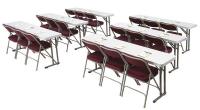9P143 Folding Table, 18W X 72L, Plastic, Gray
