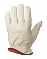 9P685 Leather Drivers Gloves, L, PR
