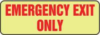 8G420 Emergency Exit Sign, 3-1/2 x 10 In., Glow