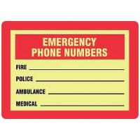 9PNH3 Emergency Fire Sign, 10 x 14In, ENG, Text