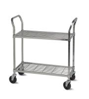 8CCZ1 Wire Shelf Cart, 48x24x39 In, 2 Shelves