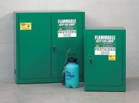 9PR53 Pesticide Cabinet, Galv, 30 Gal, Green