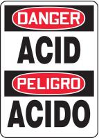 9L565 Danger Sign, 14 x 10In, R and BK/WHT, AL