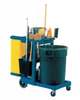 9PVE1 Cleaning Cart, Blue, Plastic/Aluminium