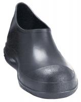 8A649 Overshoes, Mens, M, Pull On, Blk, PVC, 1PR