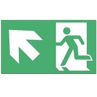 9PXL8 Fire Exit Directional Sign, 8 x 4-1/2In