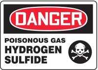 9PXV1 Danger Sign, 10 x 14In, R and BK/WHT, AL