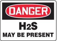 8VKC8 Danger Sign, 7 x 10In, R and BK/WHT, ENG