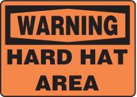 8MYY6 Warning Sign, 10 x 14In, BK/ORN, ENG, Text
