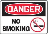 8WAY2 Danger No Smoking Sign, 7 x 10In, AL, ENG