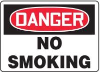 9PYC2 Danger No Smoking Sign, 10 x 14In, ENG