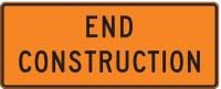 9PYM2 Road Sign, End Construction, 24 x 60In