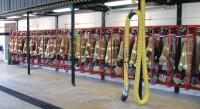 9GYD1 Turnout Gear Rack, Wall Mount, 7 Comprtmnt
