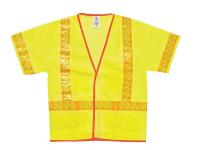 9MKE0 High Visibility Vest, Class 3, 5XL, Lime