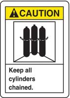 8DLJ1 Caution Sign, 10 x 7In, YEL and BK/WHT, ENG