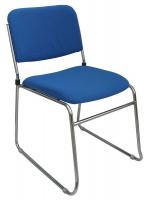 9RKF5 Stack Chair, Armless, Fabric, Blue