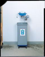 9RRC0 Eyewash Station Waste Container, Gray